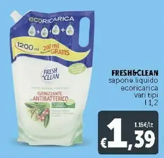 Deco Supermercati Fresh & Clean Sapone Liquido Ecoricarica offerta
