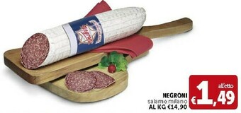 Deco Supermercati Negroni Salame Milano offerta