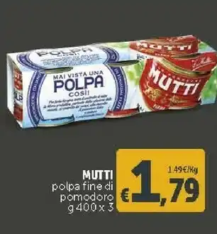 Deco Supermercati Mutti Polpa Di Pomodoro 400 G(ml) offerta