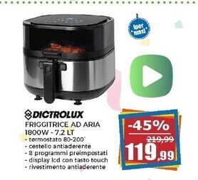 Dictrolux friggitrice ad aria 1800w