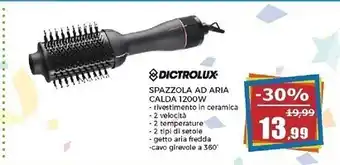 Happy Casa Dictrolux spazzola ad aria calda 1200w offerta