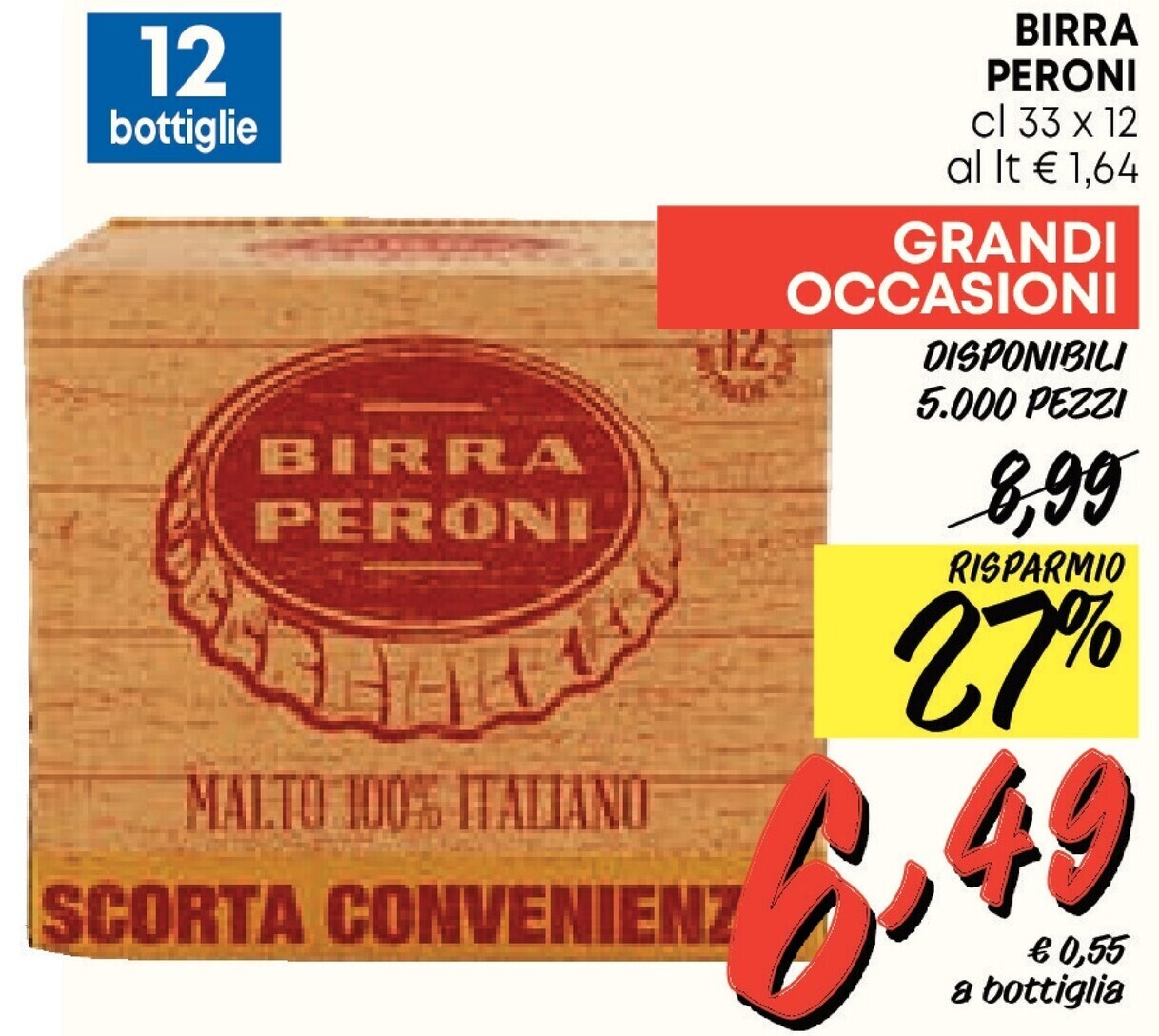 Pam Peroni birra offerta