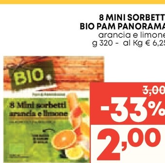 Pam Pam & panorama 8 mini sorbetti bio offerta