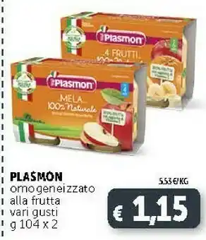 Deco Supermercati Plasmon Omogeneizzato Mela 104g offerta