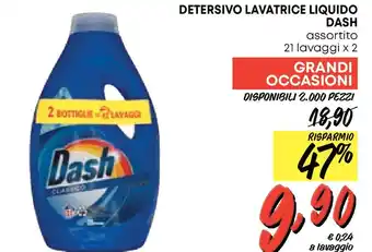 Pam Dash detersivo lavatrice liquido offerta