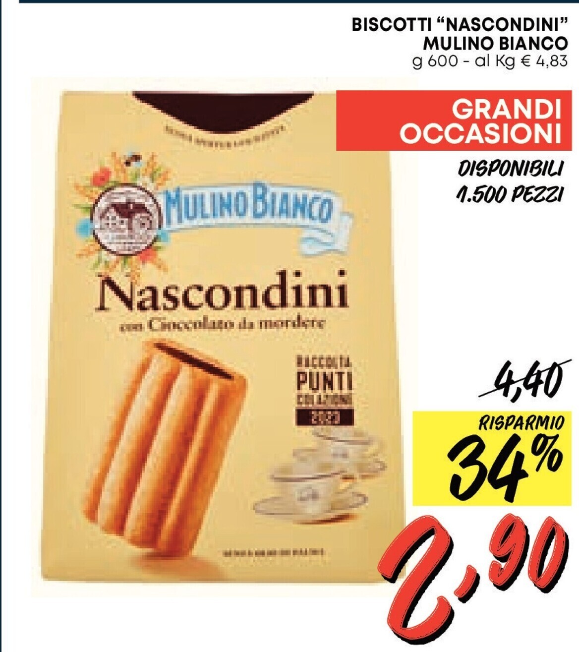 Pam Mulino bianco biscotti nascondini offerta