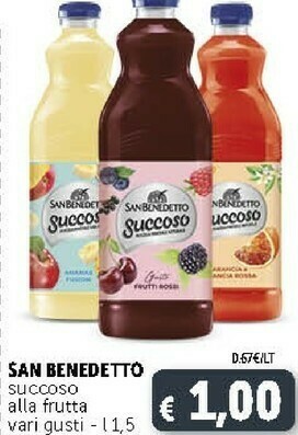Deco Supermercati San Benedetto Succoso Gusto Frutti Rossi offerta