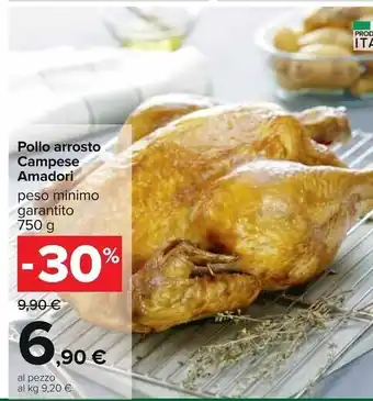 Carrefour Iper Amadori pollo arrosto campese offerta