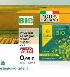 Carrefour Iper Le stagioni d'italia infusi bio offerta