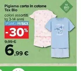 Tex pigiama corto in cotone