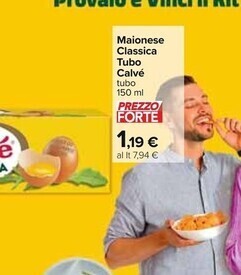 Carrefour Iper Calvè maionese classica tubo offerta