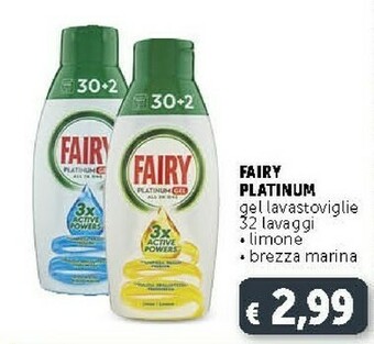 Deco Supermercati Fairy Platinum Gel Lavastoviglie offerta