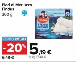 Carrefour Iper Findus fiori di merluzzo offerta