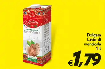 Iper Super Conveniente Dolgam Latte di mandorla 1lt offerta
