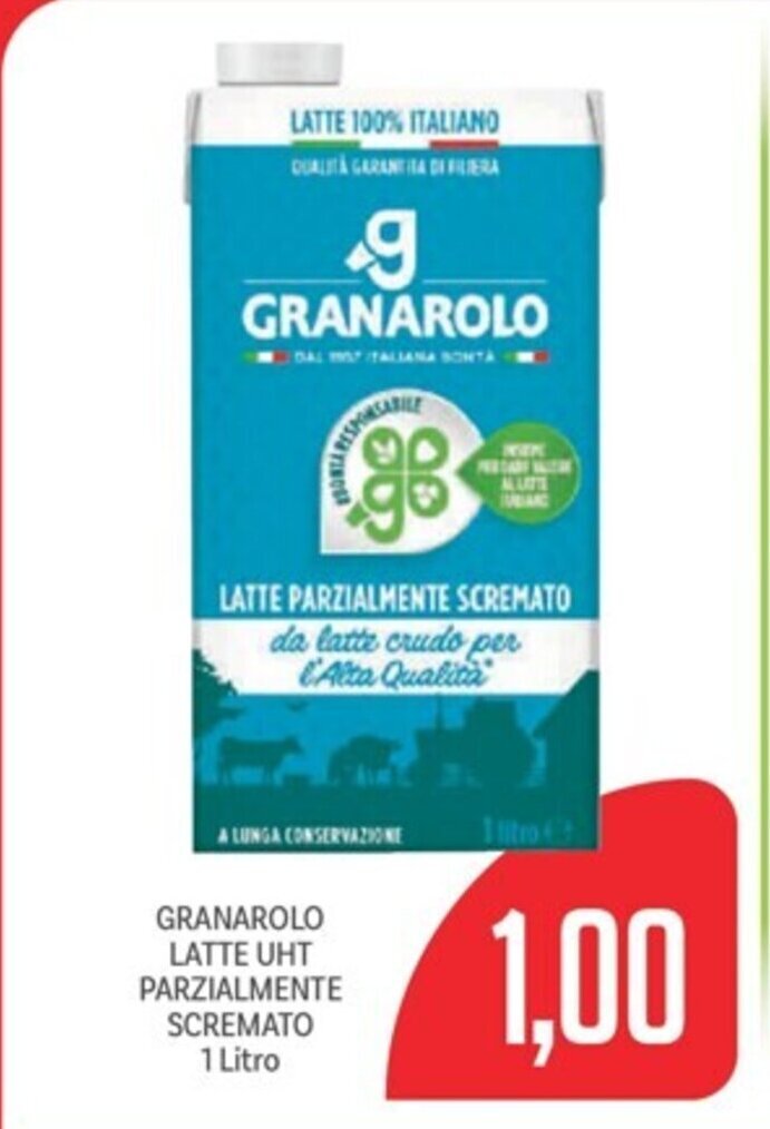 Supermercati Piccolo GRANAROLO LATTE UHT PARZIALMENTE SCREMATO 1 Litro offerta