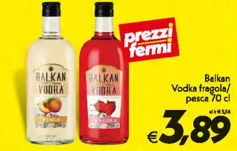 Iper Super Conveniente Balkan Vodka fragola/pesca 70cl offerta