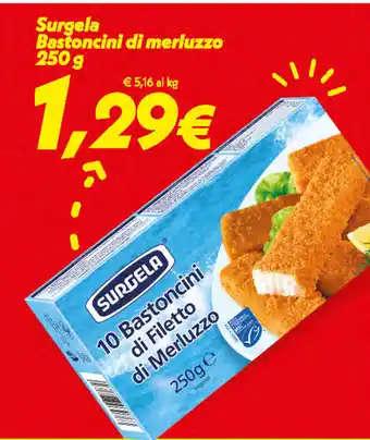 Iper Super Conveniente Surgela Bastoncini di merluzzo 250g offerta
