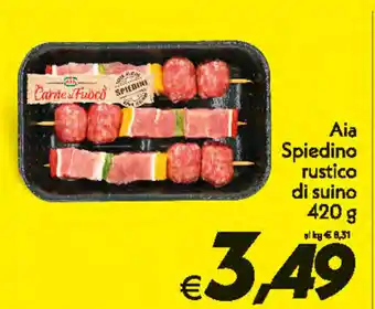 Iper Super Conveniente Aia Spiedino rustico di suino 420g offerta