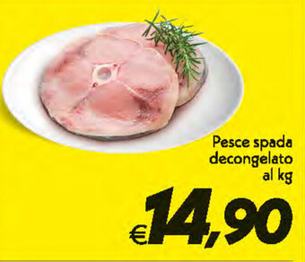 Iper Super Conveniente Pesce spada decongelato offerta