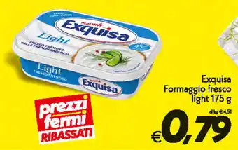 Iper Super Conveniente Exquisa Formaggio fresco light 175g offerta
