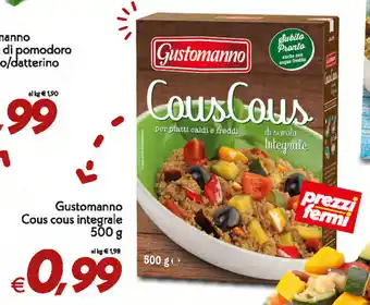 Iper Super Conveniente Gustomanno Cous cous integrale 500g offerta