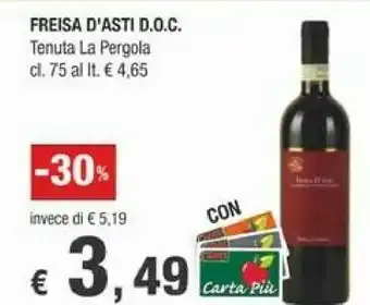 Crai Tenuta La Pergola Freisa D'asti Doc offerta