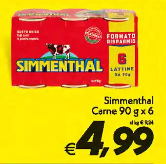 Iper Super Conveniente Simmenthal Carne 90g x 6 offerta