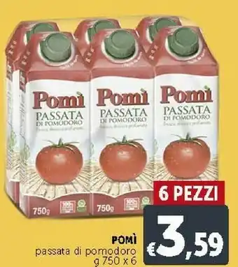 Deco Supermercati Pomì Passata Di Pomodoro Fresca Densa E Profumata 750 G(ml) offerta