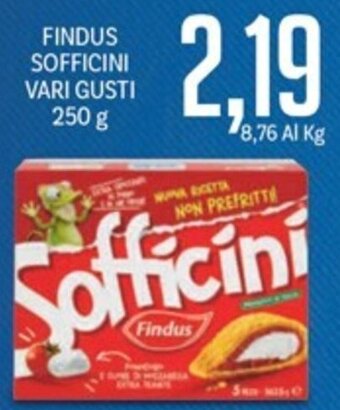 Supermercati Piccolo FINDUS SOFFICINI VARI GUSTI 250 g offerta