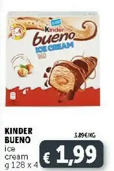 Deco Supermercati Kinder Bueno Ice Cream Bar 128 G(ml) offerta