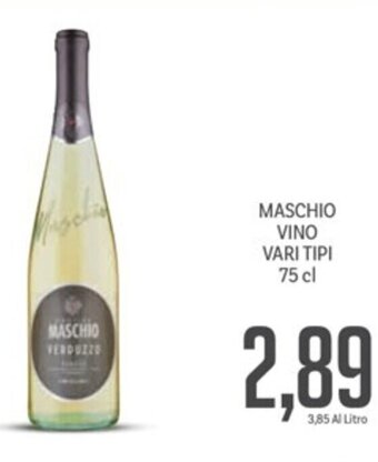 Supermercati Piccolo MASCHIO VINO VARI TIPI 75 cl offerta