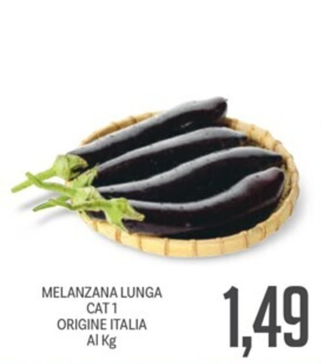 Supermercati Piccolo MELANZANA LUNGA CAT1 ORIGINE ITALIA Al Kg offerta