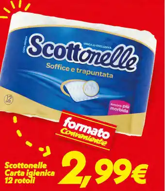Iper Super Conveniente Scottonelle Carta igienica 12 rotoli offerta
