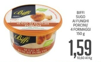 BIFFI SUGO AI FUNGHI PORCINI/ 4 FORMAGGI 150 g