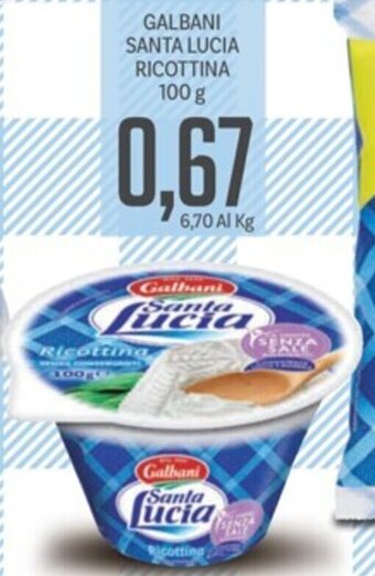 Supermercati Piccolo GALBANI SANTA LUCIA RICOTTINA 100 g offerta