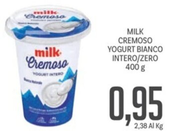 Supermercati Piccolo MILK CREMOSO YOGURT BIANCO INTERO/ZERO 400 g offerta