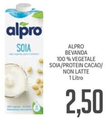 Supermercati Piccolo ALPRO BEVANDA 100% VEGETALE SOIA/PROTEIN CACAO/ NON LATTE 1 Litro offerta