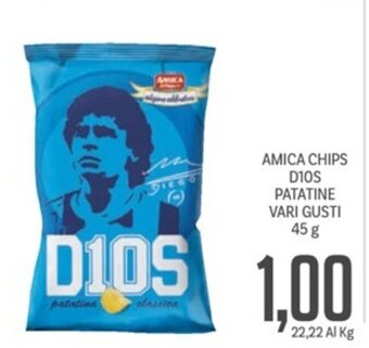 Supermercati Piccolo AMICA CHIPS D10S PATATINE VARI GUSTI 45 g offerta