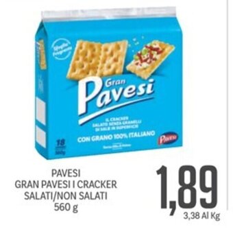 Supermercati Piccolo PAVESI GRAN PAVESI I CRACKER SALATI/NON SALATI 560 g offerta