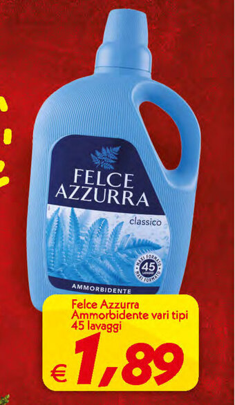 Iper Super Conveniente Felce Azzurra Ammorbidente vari tipi 45 lavaggi offerta