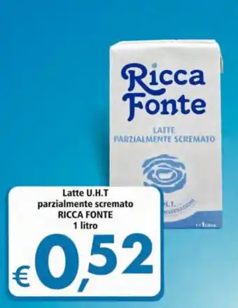 Alter Discount Ricca Fonte Latte U.H.T parzialmente scremato 1 litro offerta