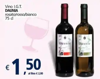 Alter Discount Daunia Vino I.G.T. 75cl offerta