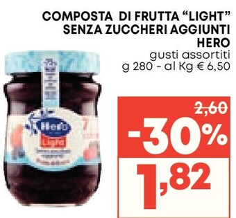 Pam Hero composta di frutta light senza zuccheri aggiunti offerta