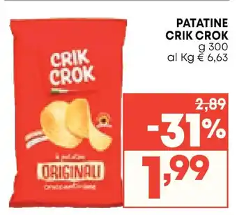 Pam Crik crok patatine offerta