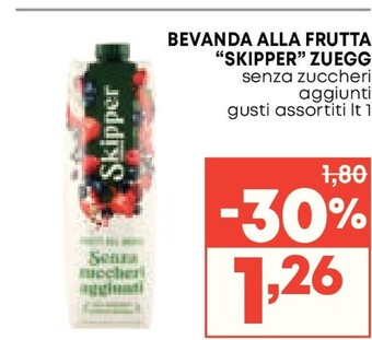 Pam Zuegg bevanda alla frutta skipper offerta