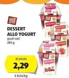 Dessert allo yogurt