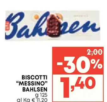 Pam Bahlsen biscotti messino offerta