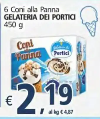 Alter Discount Gelateria Dei Portici 6 Coni alla Panna 450g offerta