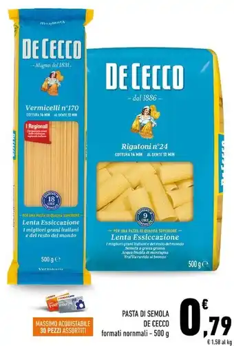 De cecco pasta di semola