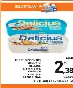Spazio Conad Delicius filetti di sgombro grigliato offerta